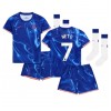 Baby Fußballbekleidung Chelsea Pedro Neto #7 Heimtrikot 2024-25 Kurzarm (+ kurze hosen)